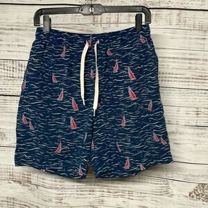 Chubbies The Race Days 7" Blue Sailboats Medium Swim